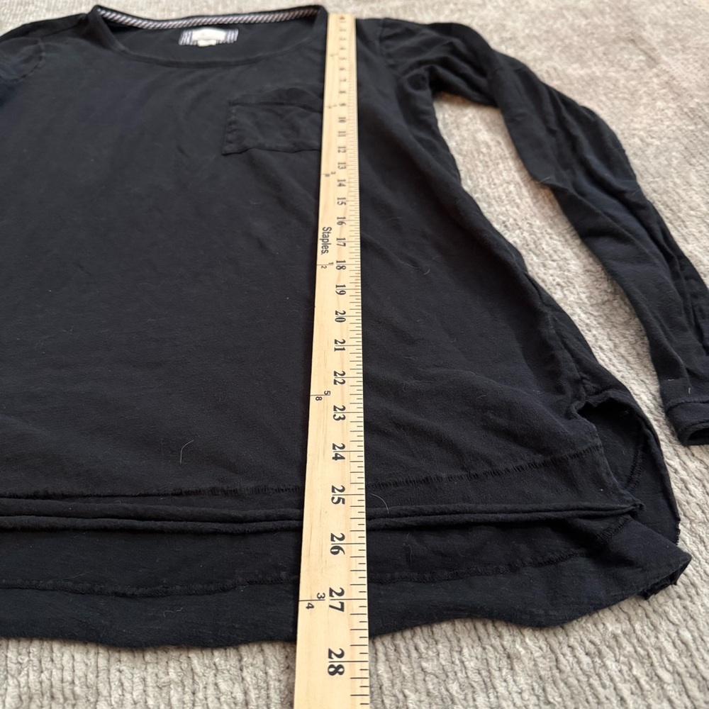 Postmark‎ by Anthropologie Black Long Sleeve Pocket Tee – Size Large - Picture 6 of 8